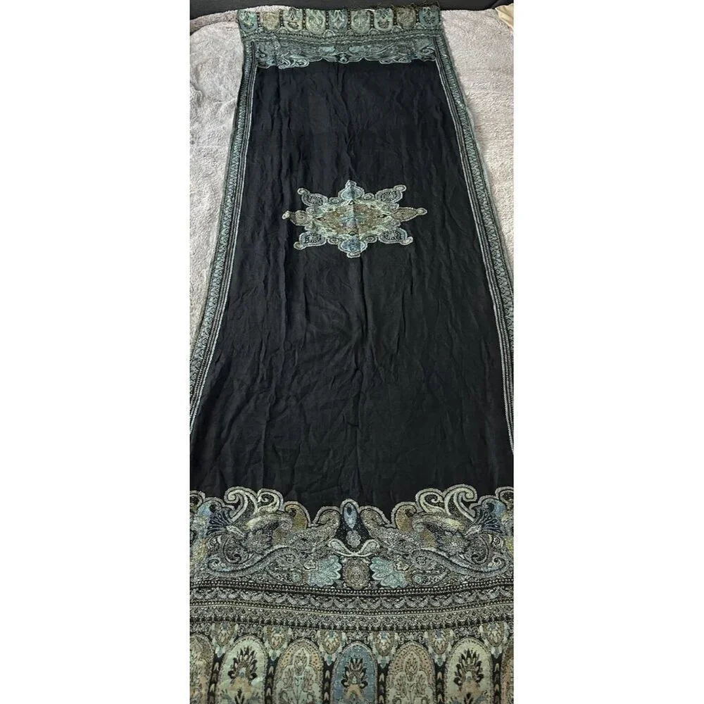 ECHO Wrap Bohemian Ethnic Print Scarf Large shoulder Head Wrap Hair Scarf India